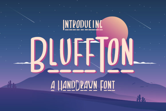Bluffton Font for Handmade and Commercial Craft Projects