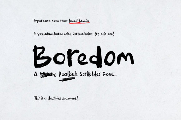 Boredom Font for Eye-Catching Design