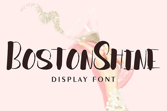 Boston Shine: A Chic Display Font for Handmade Creations