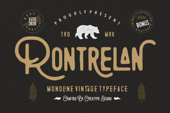 Rontrelan: A Vintage-Inspired Display Font for Web Design