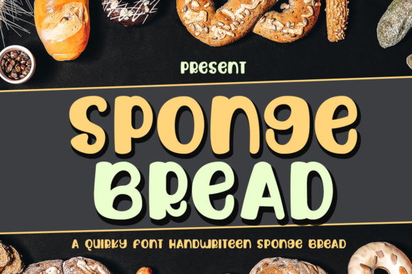 Sponge Bread Font for Handmade Creations